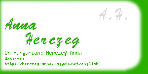 anna herczeg business card